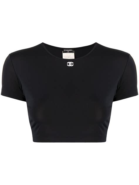 crop top chanel|pre owned chanel shirts.